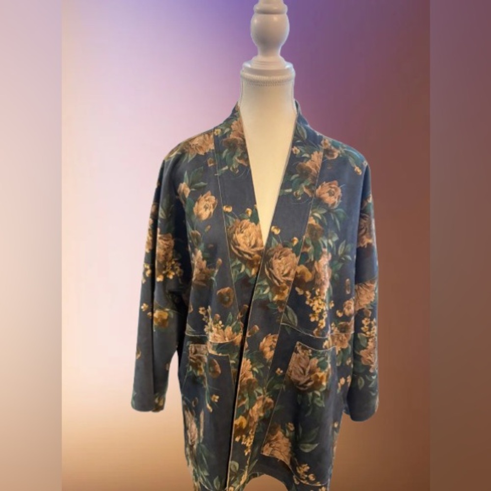 Solitaire | Faux Suede Kimono Style Cardigan